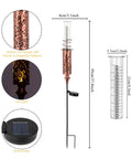 Solar Powered Rain Gauge With LED Night Light Outdoor Garden Stake Decoration 7 Inch Plastic Tube Freeze Proof Brown Yard Gauge