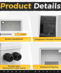 DC 63 Amp Solar Panel Disconnect Switch Heavy Duty Two Pole Miniature Circuit Breaker Box 1000V Outdoor IP65 features