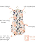 Cozy Baby Sleep Sack 0-12 Months Wearable Blanket 100 Percent Cotton 0.5 Tog Sleeveless Design Light Pink and Ink Pink 2 Pack