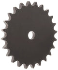 Front view of Reboreable Roller Chain Sprocket With Type A Hub For Single Strand 100 Chain Size One And A Quarter Inch Pitch Nineteen Teeth