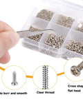 Heavy Hitter 1200 Pcs Mini Screw Assortment Kit Includes M1 Through M1.7 Stainless Steel Self Tapping Micro Screws And Precision Tweezers for detail view with tweezers.
