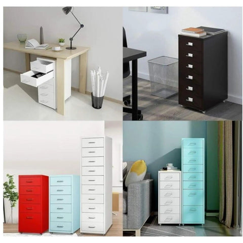 Ready To Roll Mobile Lockable Metal Filing Cabinet On Wheels With Vertical Storage Drawer And Rolling Printer Stand Under Desk