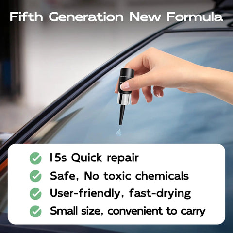 Using Windshield Chip And Crack Repair Kit With Glass Repair Resin, Rapid Fix For Bullseye And Star Cracks, Includes Suction Base