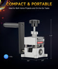 Side view of Wire Stripper Machine For Scrap Wires, Manual Crank Or Drill Compatible, 0.06 To 1 Inch Copper Wire Stripping Tool.