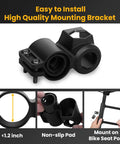 Beefy Heavy Duty 17mm U Lock With 4ft Chain And Mount Bracket For Bikes Electric Bikes Scooters Mopeds And Trikes Includes 3 Keys Anti Theft Security And Easy To Share With Family And Friends. black mounting bracket for bike seat post, non-slip pad, fits up to 1.2 inch tubing