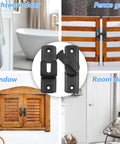 Image showing a No Fuss Versatile Privacy And Security Door Latch for barn doors, cabinets, bathrooms, garages with 90 or 180 degree flip lock