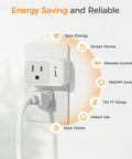 Wireless Remote Control Outlet Kit With 2 Remotes And 5 Outlets, Easy Plug And Play, A No Brainer For Controlling Hard To Reach Appliances From Sofa Or Bed, Ideal For Seniors And Pregnant Women, 100 Ft Range, white indoor outlet