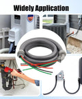 Half Inch Outdoor Power Whip Kit With Four Foot Liquid Tight Nonmetallic Flexible Conduit And Three Conductors Of Ten Gauge THHN Wire AC Disconnect Box Weatherproof Outdoor Electrical Hookup with various installation examples