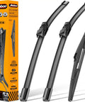 24 Inch And 18 Inch Windshield Wiper Blades With 14 Inch Rear Wiper For Mazda CX 5 And CX 9 2017 To 2025 All Season OEM Quality Set