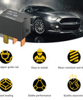 2 Pack Honda Car AC Relay Replacement For Accord Civic Element CR-V CR-Z 4 Pin Plug G8HL-H71 with installation icons