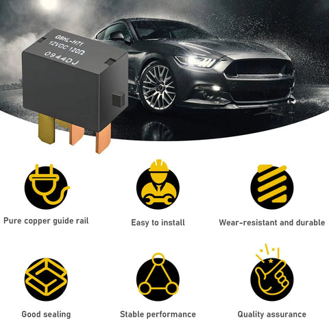 2 Pack Honda Car AC Relay Replacement For Accord Civic Element CR-V CR-Z 4 Pin Plug G8HL-H71 with installation icons
