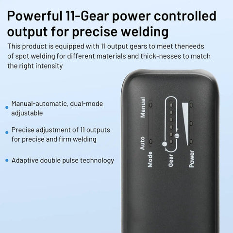 Rechargeable Battery Spot Welder With Visual Display 3360W Max Power 11 Adjustable Gears Copper Tips Portable Control Panel Display