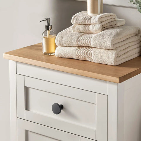 30 Pack Matte Black Cabinet Knobs And Drawer Pulls, Solid Zinc Alloy, 1.18 Inch Top Diameter, 0.5 Inch Base, 0.86 Inch Height, For Cabinets, Dressers And Closets, Durable Modern Hardware To Upgrade Your Cabinet Look on white dresser drawer