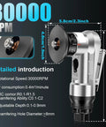 Abizarch Mini Pneumatic Chamfering Machine 30K RPM Air Beveler with adjustable speed knob and aluminum alloy body.