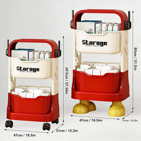 Grab And Go Utility Cart Featuring Detachable Swivel Wheels And Rock Solid Build Ideal For Moving Snacks Gear And Party Supplies Easy Roll Design Makes Hauling Your Stuff A Total Breeze, two sizes shown.
