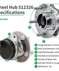 Rear Wheel Bearing And Hub Assembly For Hyundai Santa Fe Veracruz And Kia Sorento Fits 2007-2018 Santa Fe FWD Specification Diagram