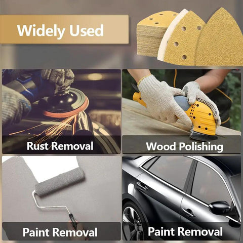 186Piece Oscillating Tool Sandpaper Kit With Detail Pads Triangle And Finger Sandpapers for rust and paint removal and polishing