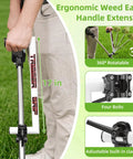 Ergonomic Trimmer Grip With Shoulder Harness For Upright Trimming Weed Eater Handle Extension And String Trimmer Comfort Weed Eater Handle For Less Back Strain And Easier Edging Lawn Care 17 Inch shown on grass