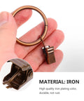 Close-up of 50 Pieces Vintage Bronze Shower Curtain Hooks With Hanging Clips And Glide Rings For Bathroom, in hand.