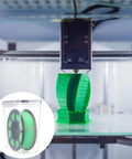 3D printer creating green object with 12 Pack Filament Storage Boxes With Lids For 3D Printing Spools inset image