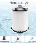 VF4000 Replacement H13 HEPA Filter For Wet Dry Shop Vacuums 5 To 20 Gallon with dimensions 8.62x6.78 inches