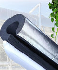 Self-Sealing Pipe Insulation Foam Tube for Outdoor Water Lines with Antifreeze Aluminum Foil Heat Shield, Inner Diameter From 3/4 To 8 Inches, Length 3.12 Feet, Weatherproof Thermal Barrier That Prevents Freezing