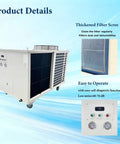 Heavy Duty Portable Industrial Ac Unit To Kick Some Workshop Heat At Bay 61000 Btu Hour Spot Cooler 220v Three Phase 72kw detailed view with controls and filter screen