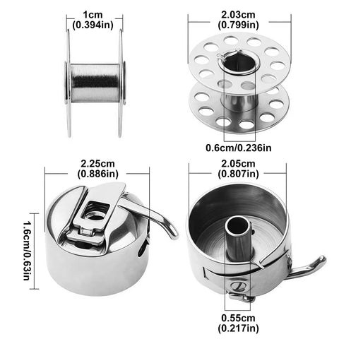 Pro Grade Alloy Sewing Machine Attachment Kit For Vintage Models With Tool Free Installation Durable Stitching Accessories For Retro Quilting And Repairs Seamless Compatibility And Reinforced Joints, alloy bobbin parts
