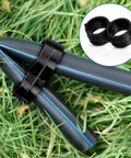 All In One 32 Piece Drip Irrigation Fittings Kit For Three Quarter Inch Tubing With Tees Elbows Couplings And End Cap Plugs Barbed Connectors For Garden Lawn Flower Pots No Fuss Install installed on grass