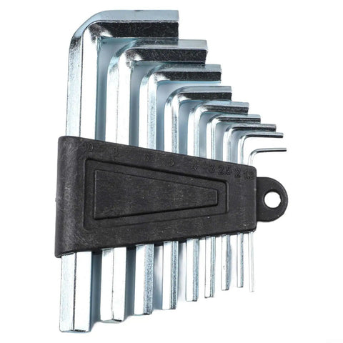 Rock Solid 9-Piece Ball Head Hex Wrench Set For Home Repairs Heavy Duty High Carbon Steel L-Shaped Allen Key Kit Tough Tools That Never Fail, 9-piece