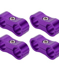 Workhorse An6 Hose Separator Clamps Split Dual Fuel Lines Rock Solid Pipe Divider Adapter Coolant Tubing Organizer 14mm Purple aluminum fittings.