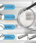 Heavy Duty 44 Inch Pre Rinse Hose With Grip Handle And Spring For Commercial Sinks Stainless Steel Overhead Spring And Heat Resistant Handle Replacement For Restaurant Kitchens And Industrial Dishwashers