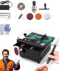 Compact Mini Table Saw For Sharp Wood And Acrylic Cuts Portable Desktop Electric Craft Tool with accessories for precision cutting.