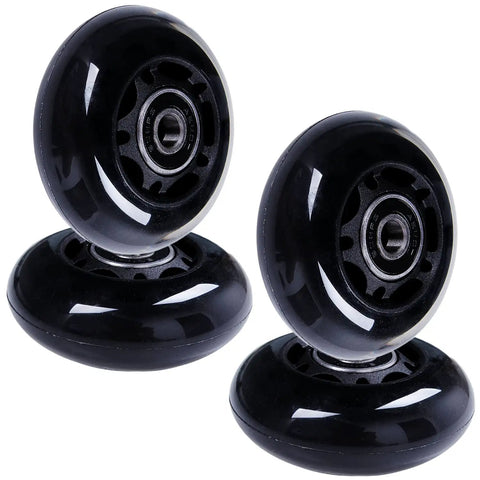 64mm Inline Skate Wheels 64x24mm Replacement With Bearings For Roller Hockey And Everyday Skating 4 Pack 85A High Rebound PU ABEC 9