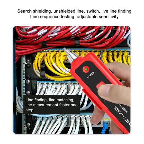 Wire Tracer Receiver Kit And Network Cable Tester Line Finder for Pro Grade Telephone Line Maintenance testing cables in a network panel