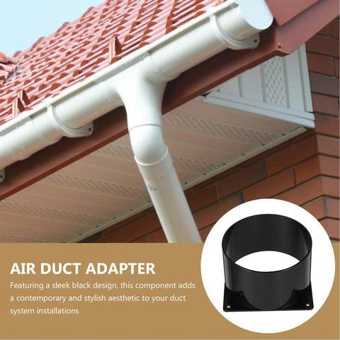 Kisangel Abs Duct Connector Flange With Square Base For Dust Collection Hose And Ventilation Systems. Durable Plastic Air Outlet Adaptor, 120Mm.