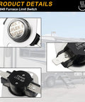 Furnace Limit Switch L175-30F Direct Replacement for RV Heaters Suburban NT-16SE 20SE 24SE 30SE Coleman Mach 1997 shown