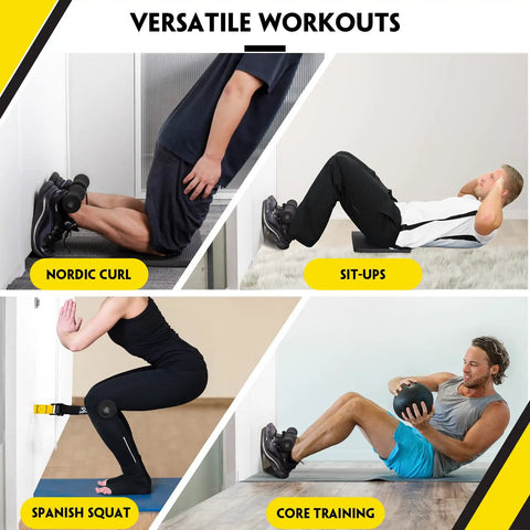 Hamstring Curl Strap With Built In Fitness Knee Mat For Home Gym, Holds Up To 420 Pounds used for various workouts