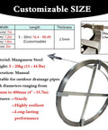 Heavy Duty Drill Powered Drain Auger Snake With Adjustable Grip And Extended Steel Cable To Kick Stuck Outdoor Sewer Clogs And Clear Toughest Yard Blockages Like A Pro, manganese steel cable dimensions
