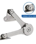Beefy Lid Stay Hinges For Toy Boxes And Chests, Heavy Duty Soft Close Lid Support, 50Lb Pair, zinc alloy hinge with durable metal screw close-up