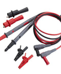 Soft Silicone Test Lead Kit With Threaded Safety Alligator Clips, dual color insulated leads for multimeters, CAT III 1000V CAT IV 600V.