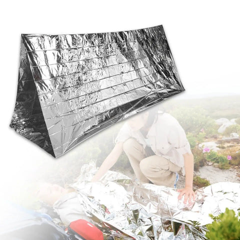 Emergency Survival Reflective Blanket For Camping And Hiking Packable Thermal Shield Tent