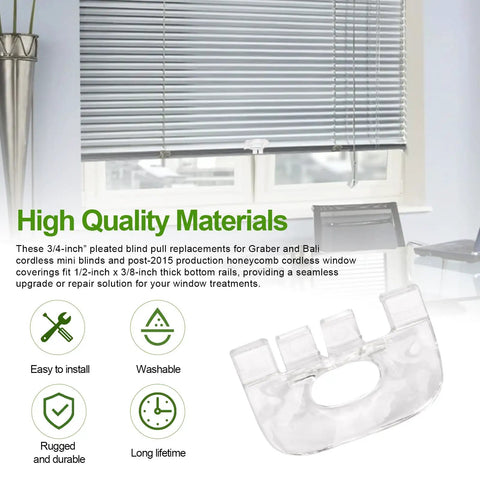 Six Pack Cordless Honeycomb Shade Lift Handles Replacement Parts Easy Install For Top Down Bottom Up Blinds demonstration