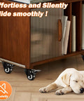 Beefy 1.5 Inch Caster Set Of 16 Heavy Duty Industrial Wheels With Brakes installed on furniture, showing smooth mobility.