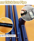1mm thick iron pipes with snap-on clip for welding safety screen with stand for sparks and debris in workshops and construction zones.