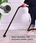Person using a vacuum with 36mm Long Horse Hair Vacuum Brush With Universal Connector For 32mm And 1-1/4 Hose Easy Fit 1-1/4 To 1-3/8 Adapters