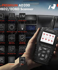 Hand holding Pro OBD2 Scanner For Cars Car Diagnostic Tool With OBDII EOBD Code Reader Real Time Data And Fault Code Checks