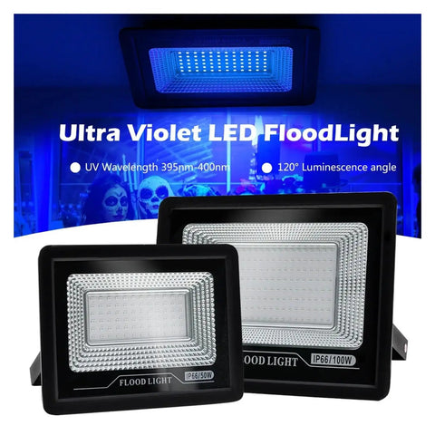 JUDYSSY 50W 100W 150W Led Uv Floodlight Ac220 Party Ambient Black Light 395Nm 400Nm Ip66 Waterproof Ultraviolet Stage Lamp with bright LED design.