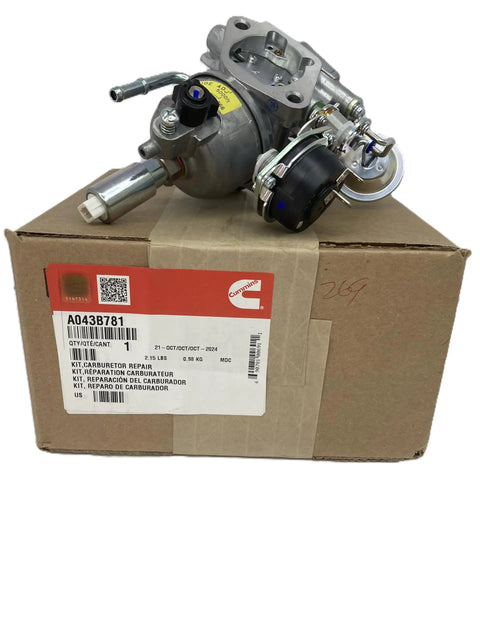 Carburetor Kit With OEM Air Filter And Fuel Filter Plus Spark Plugs For Onan RV Generators 5500 7000 HGJAA HGJAB HGJAC A043B781 5410765 Includes All Hard Parts For Easy Rebuild on box