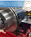 Adjustable Brake Lathe Silencer Band For Ventilated Rotors with plug and play install on brake lathe machine in workshop setting
